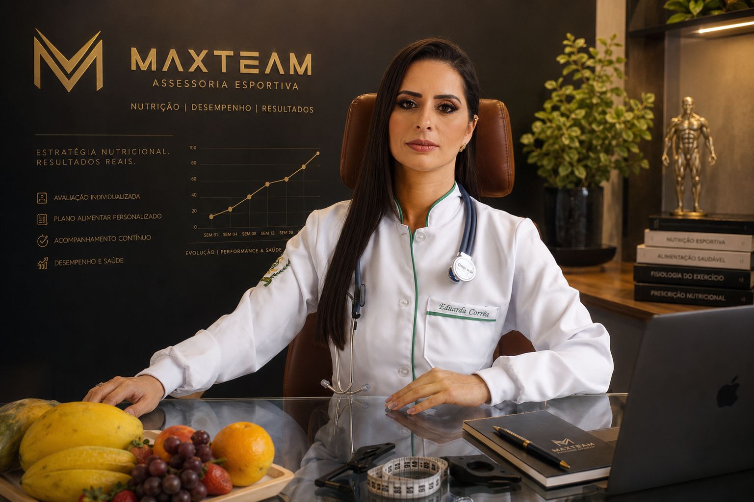 Eduarda Corrêa no espaço Max Team Assessoria Esportiva